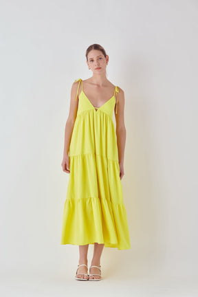 ENDLESS ROSE - Spaghetti Tie Maxi Dress - DRESSES available at Objectrare