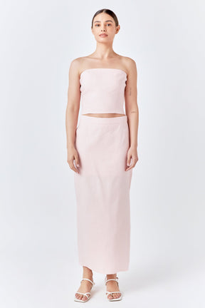 ENDLESS ROSE - Linen Maxi Skirt - SKIRTS available at Objectrare