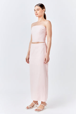 ENDLESS ROSE - Linen Maxi Skirt - SKIRTS available at Objectrare
