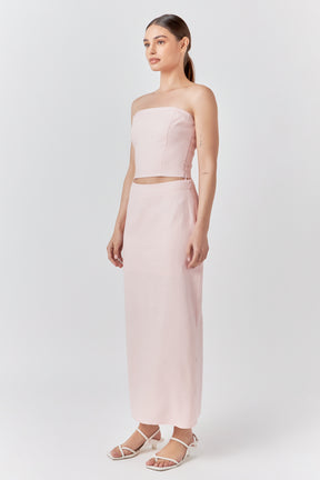 ENDLESS ROSE - Linen Maxi Skirt - SKIRTS available at Objectrare