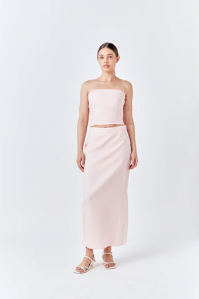 ENDLESS ROSE - Linen Maxi Skirt - SKIRTS available at Objectrare