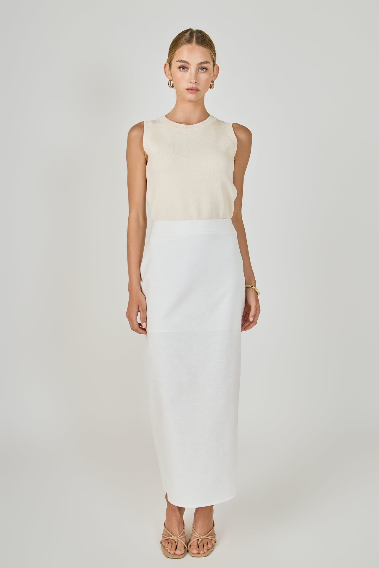 ENDLESS ROSE - Linen Maxi Skirt - SKIRTS available at Objectrare