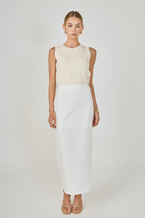 ENDLESS ROSE - Linen Maxi Skirt - SKIRTS available at Objectrare