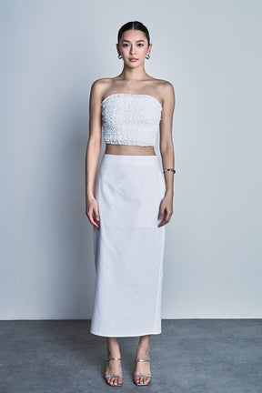 ENDLESS ROSE - Linen Maxi Skirt - SKIRTS available at Objectrare