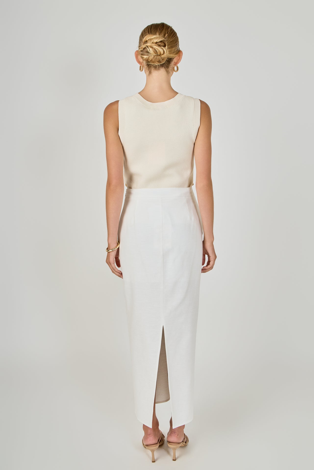 ENDLESS ROSE - Linen Maxi Skirt - SKIRTS available at Objectrare