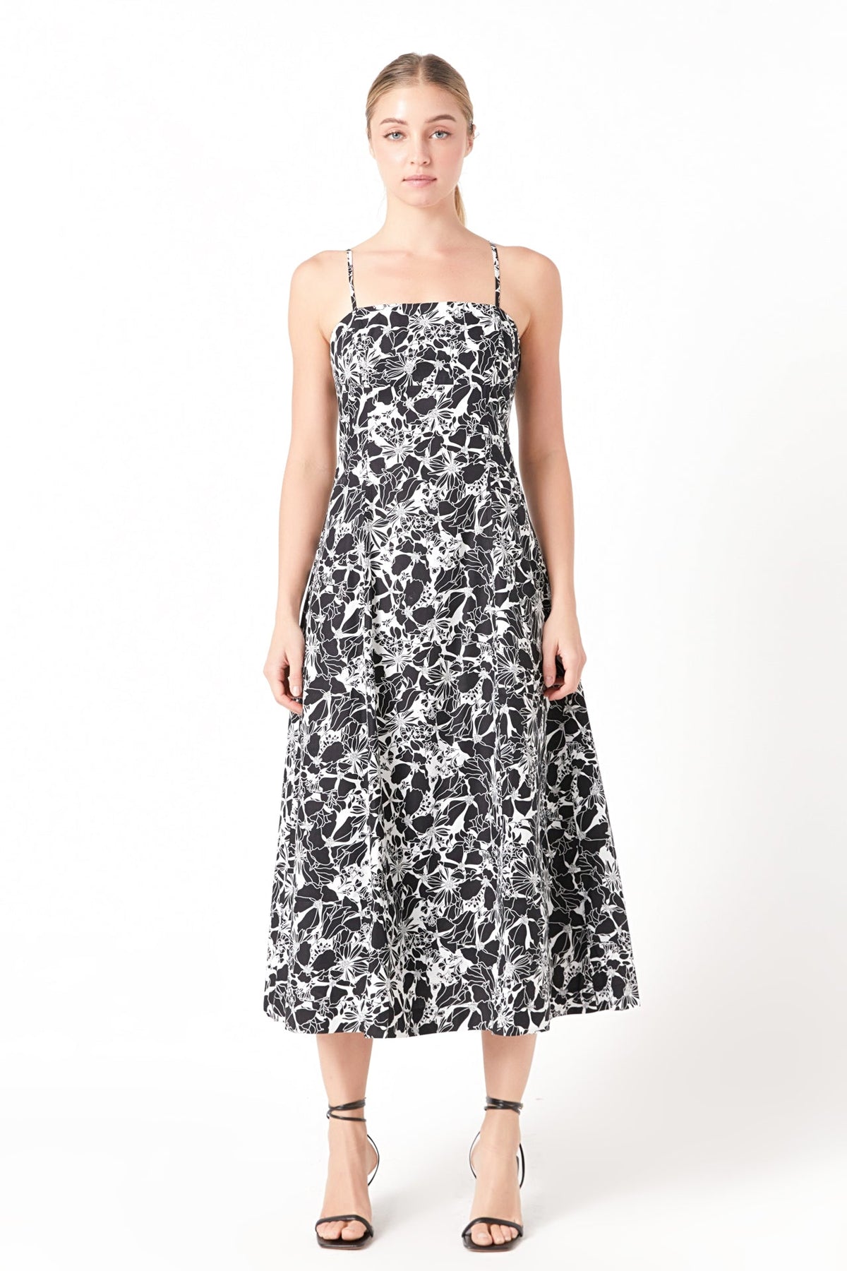 ENDLESS ROSE - Printed Cotton Maxi Dress - DRESSES available at Objectrare