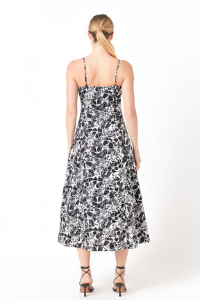 ENDLESS ROSE - Printed Cotton Maxi Dress - DRESSES available at Objectrare