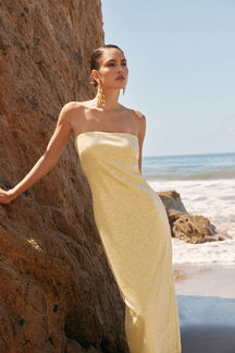 ENDLESS ROSE - Strapless Sequined Maxi Dress - DRESSES available at Objectrare
