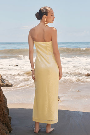 ENDLESS ROSE - Strapless Sequined Maxi Dress - DRESSES available at Objectrare