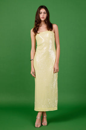 ENDLESS ROSE - Strapless Sequins Maxi Dress - DRESSES available at Objectrare