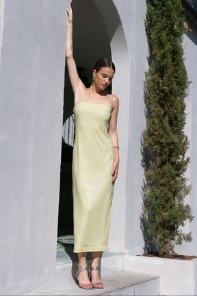 ENDLESS ROSE - Strapless Sequined Maxi Dress - DRESSES available at Objectrare