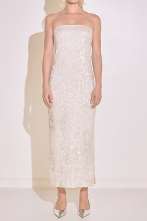ENDLESS ROSE - Strapless Sequined Maxi Dress - DRESSES available at Objectrare