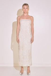 ENDLESS ROSE - Strapless Sequined Maxi Dress - DRESSES available at Objectrare