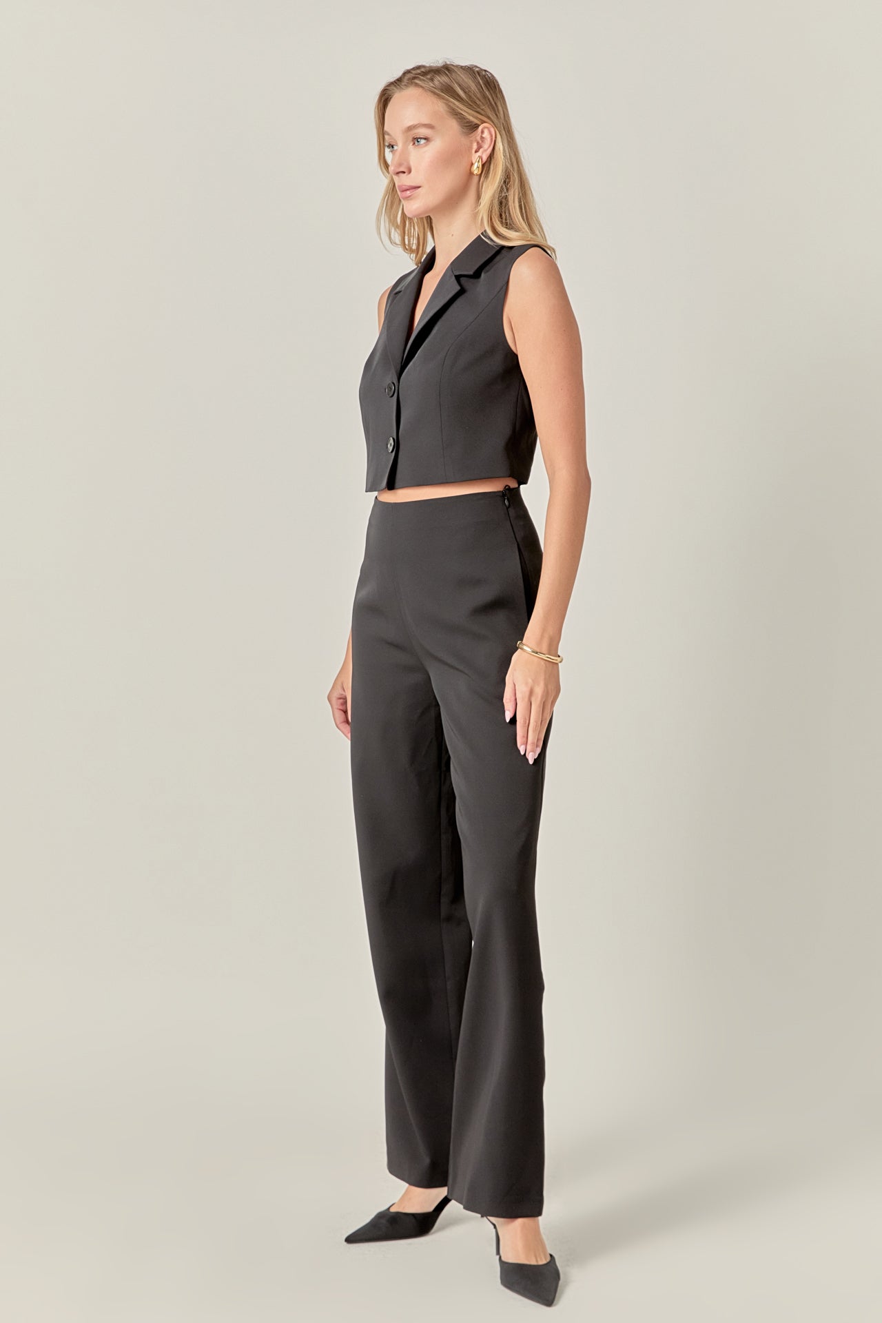 MARSY - Blazer Open Front Jumpsuit - JUMPSUITS available at Objectrare
