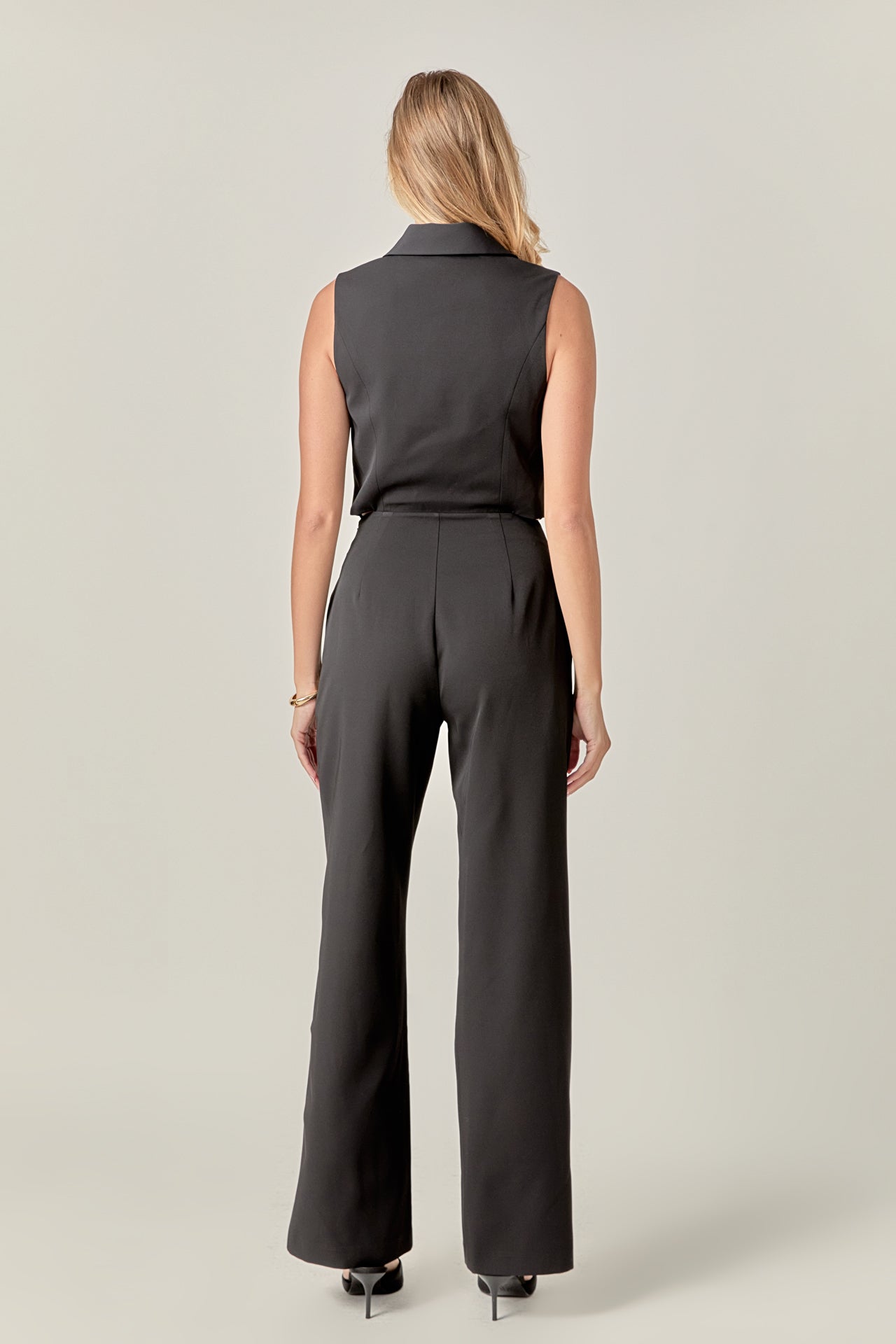 MARSY - Blazer Open Front Jumpsuit - JUMPSUITS available at Objectrare