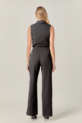 MARSY - Blazer Open Front Jumpsuit - JUMPSUITS available at Objectrare