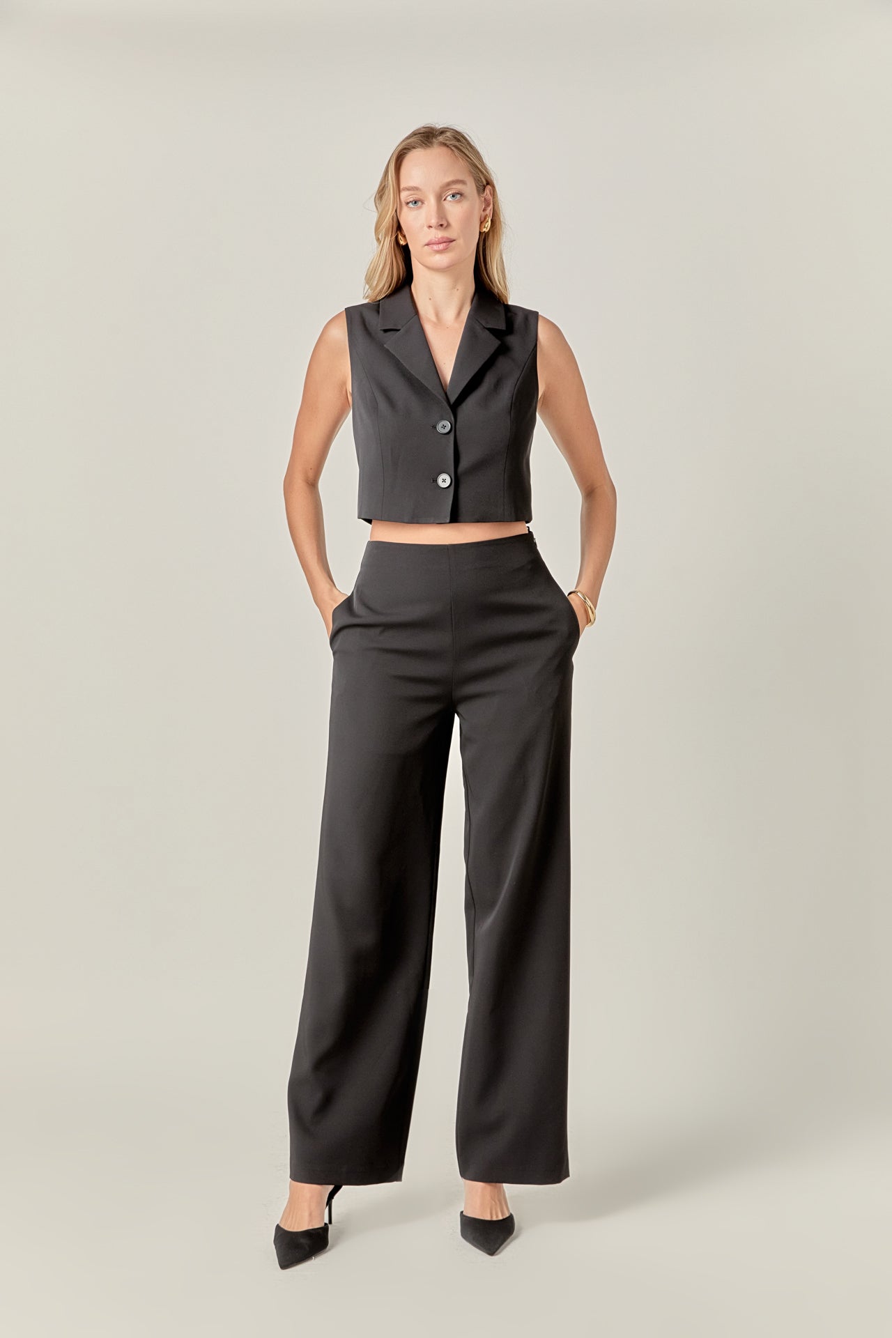 MARSY - Blazer Open Front Jumpsuit - JUMPSUITS available at Objectrare