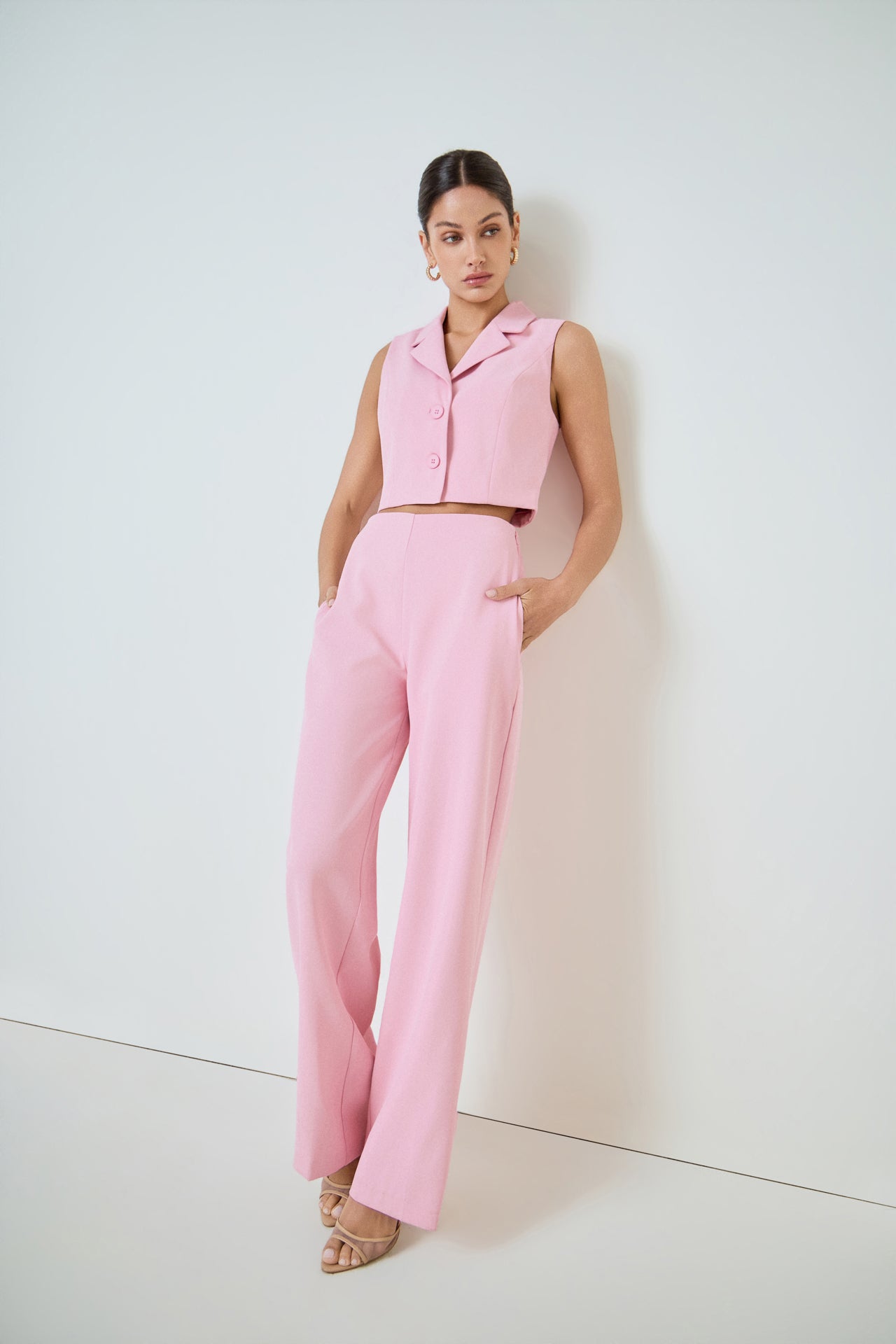 Blazer Open Front Jumpsuit