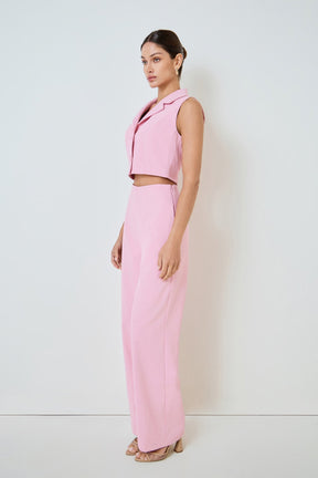 Blazer Open Front Jumpsuit