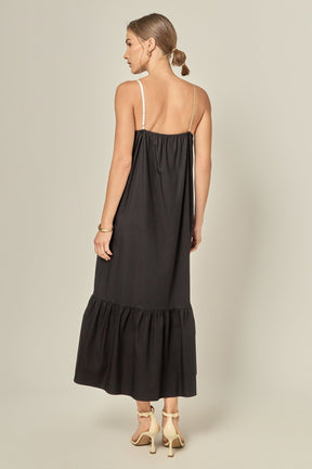 ENGLISH FACTORY - Color Block Maxi Dress - DRESSES available at Objectrare