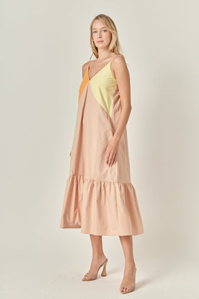 ENGLISH FACTORY - Color Block Maxi Dress - DRESSES available at Objectrare