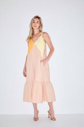 ENGLISH FACTORY - Color Block Maxi Dress - DRESSES available at Objectrare