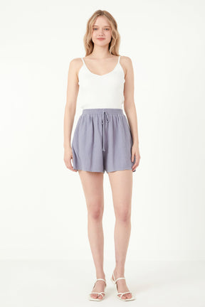 FREE THE ROSES - Free The Roses - Gauze Shorts With Thick Elastic Band And Pockets - SHORTS available at Objectrare