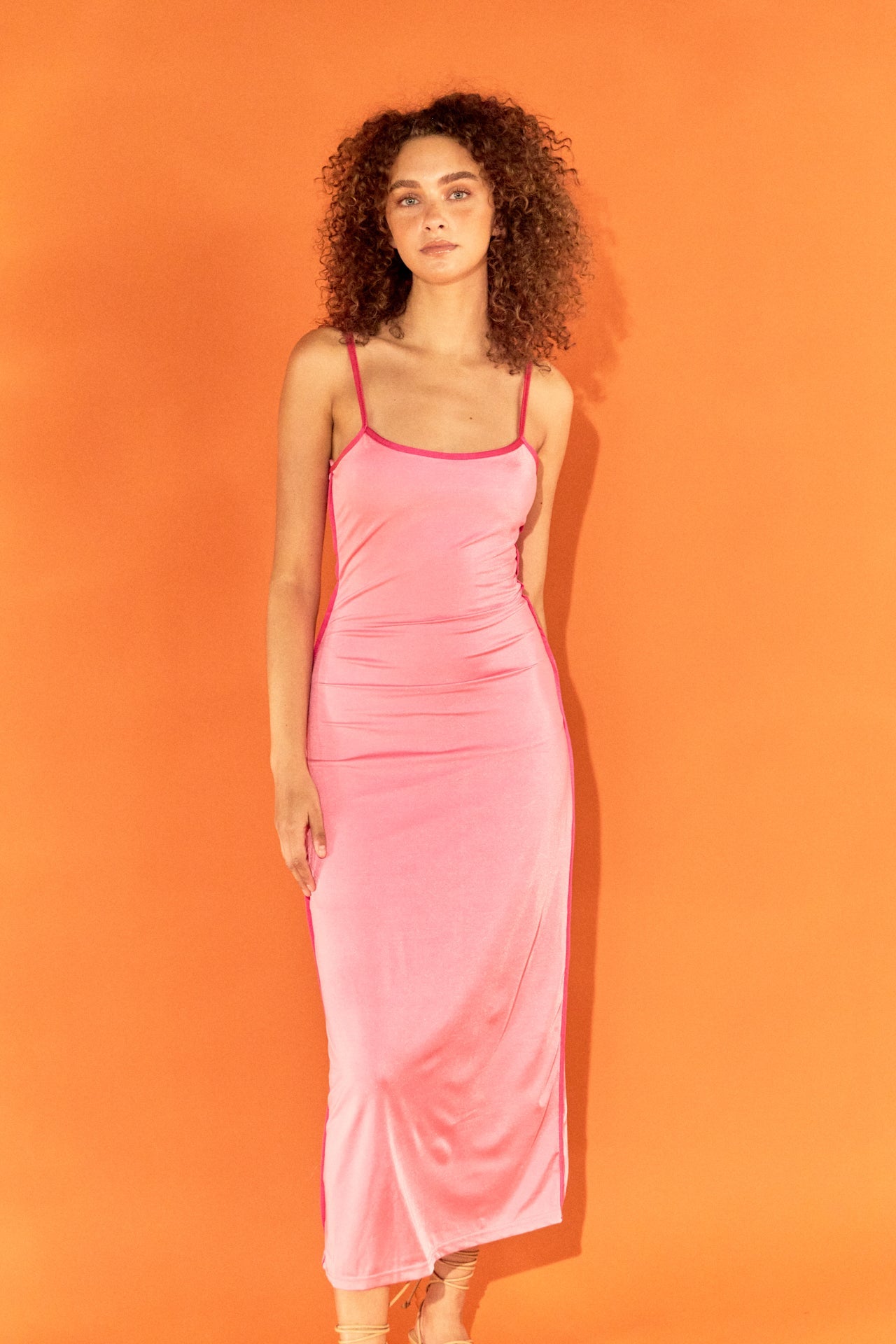 ENDLESS ROSE - Endless Rose - Contrast Binding Maxi Dress - DRESSES available at Objectrare