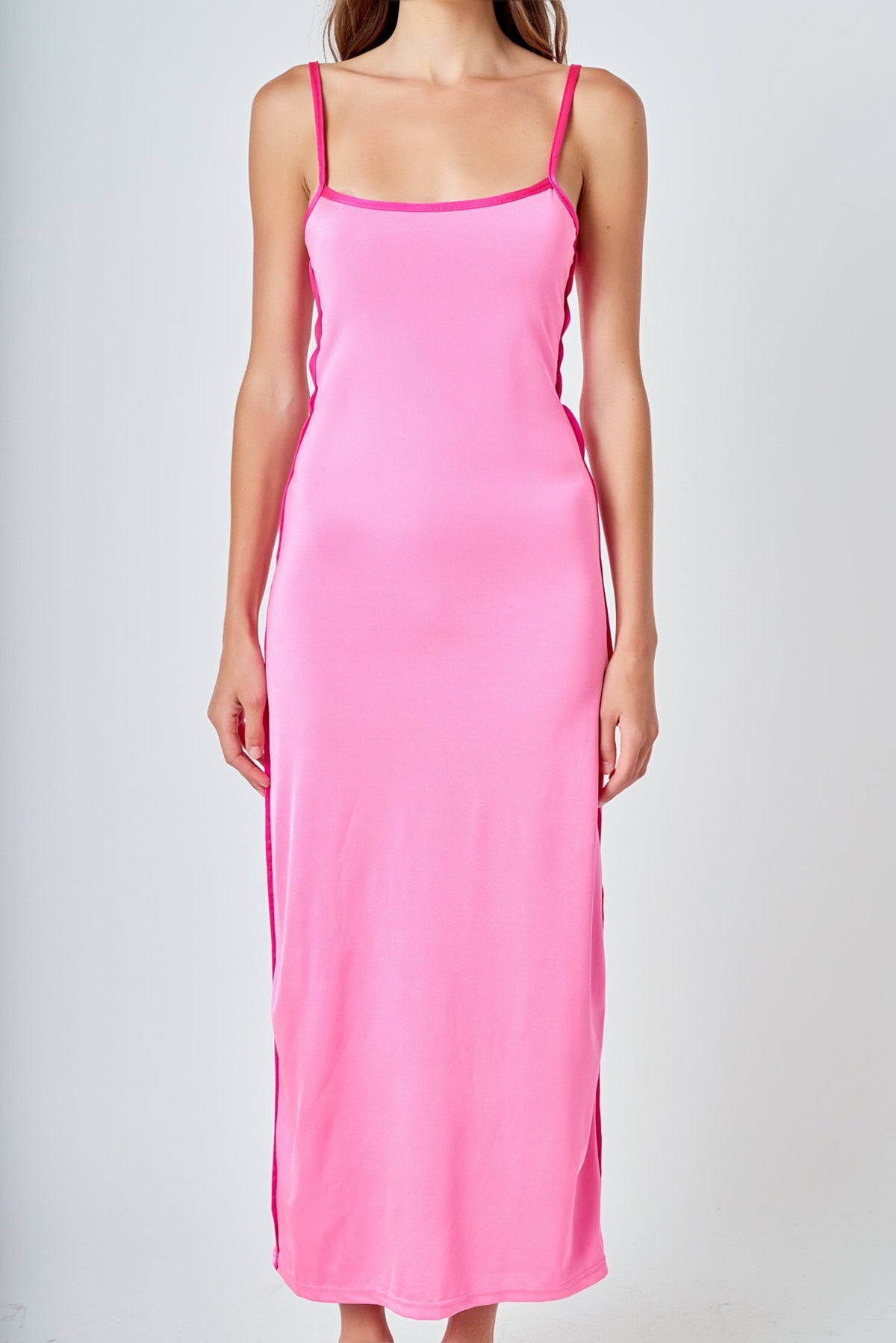 ENDLESS ROSE - Contrast Binding Maxi Dress - DRESSES available at Objectrare