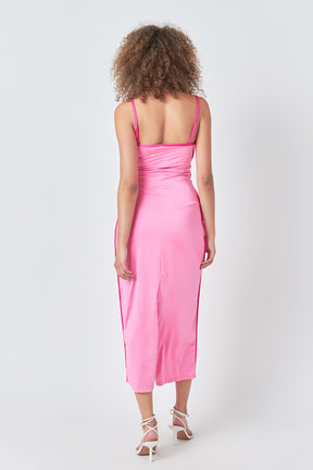 ENDLESS ROSE - Contrast Binding Maxi Dress - DRESSES available at Objectrare