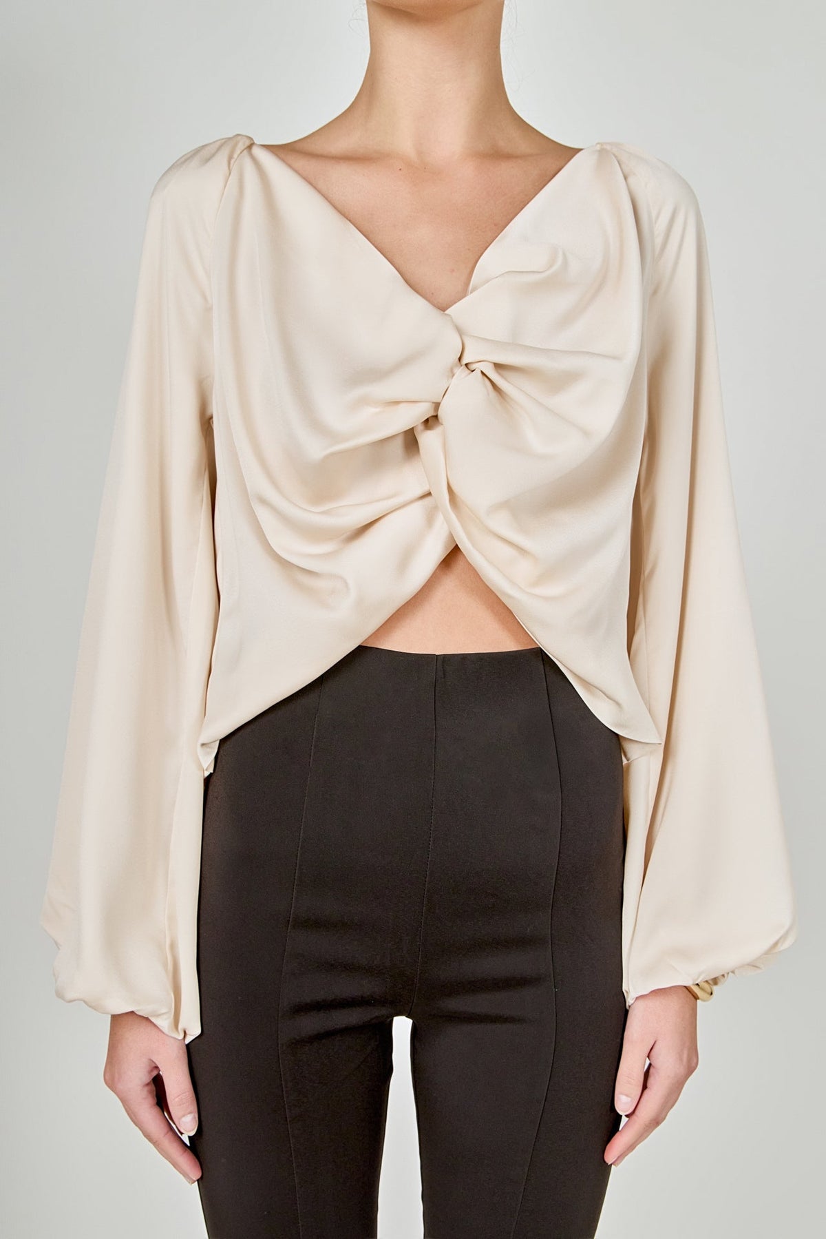 ENDLESS ROSE - Front Twist Top - SHIRTS & BLOUSES available at Objectrare