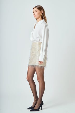 ENDLESS ROSE - Fringe Mini Skirt - SKIRTS available at Objectrare