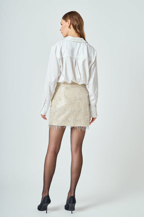 ENDLESS ROSE - Fringe Mini Skirt - SKIRTS available at Objectrare