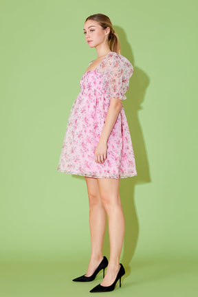 ENDLESS ROSE - Organza Baby Doll Dress - DRESSES available at Objectrare