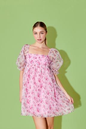 ENDLESS ROSE - Organza Baby Doll Dress - DRESSES available at Objectrare
