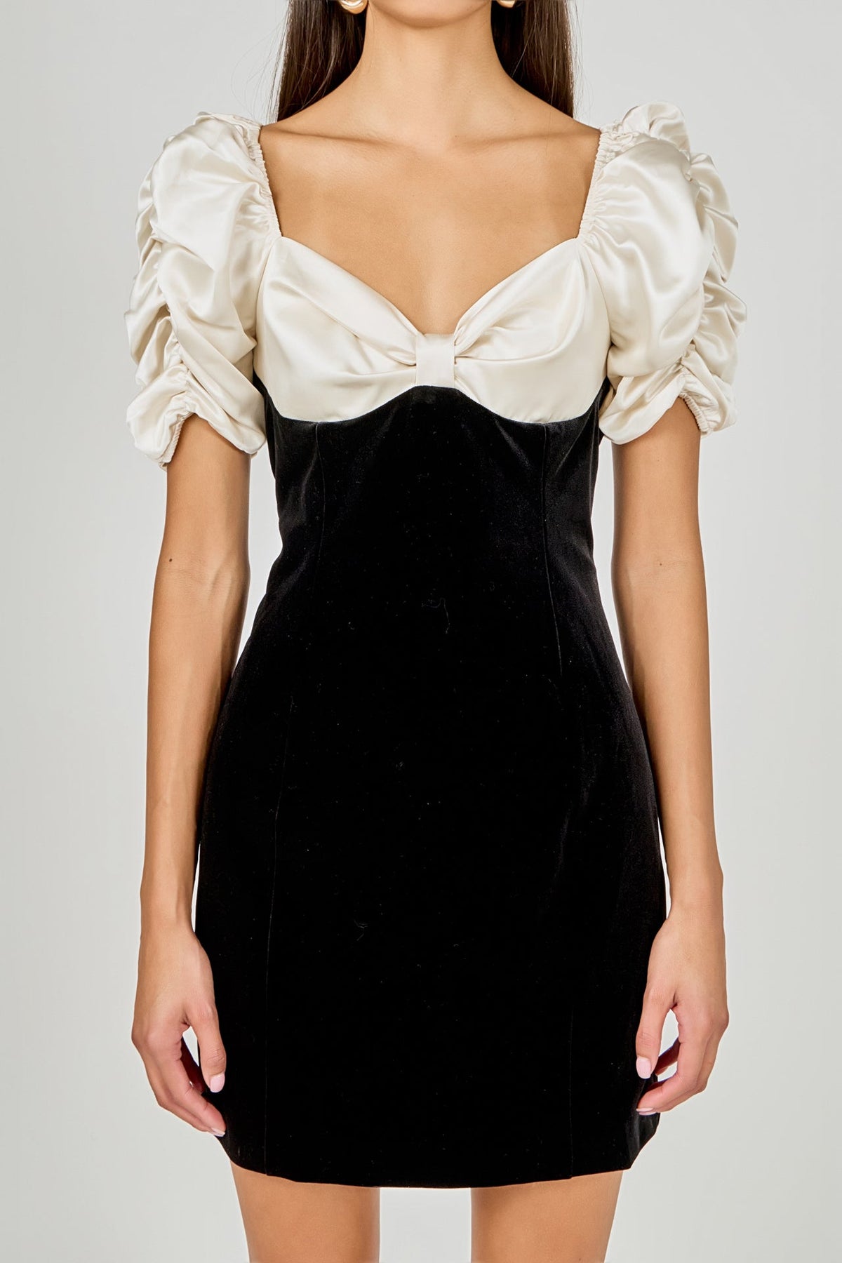 ENDLESS ROSE - White Combo Mini Dress - DRESSES available at Objectrare