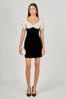 ENDLESS ROSE - White Combo Mini Dress - DRESSES available at Objectrare