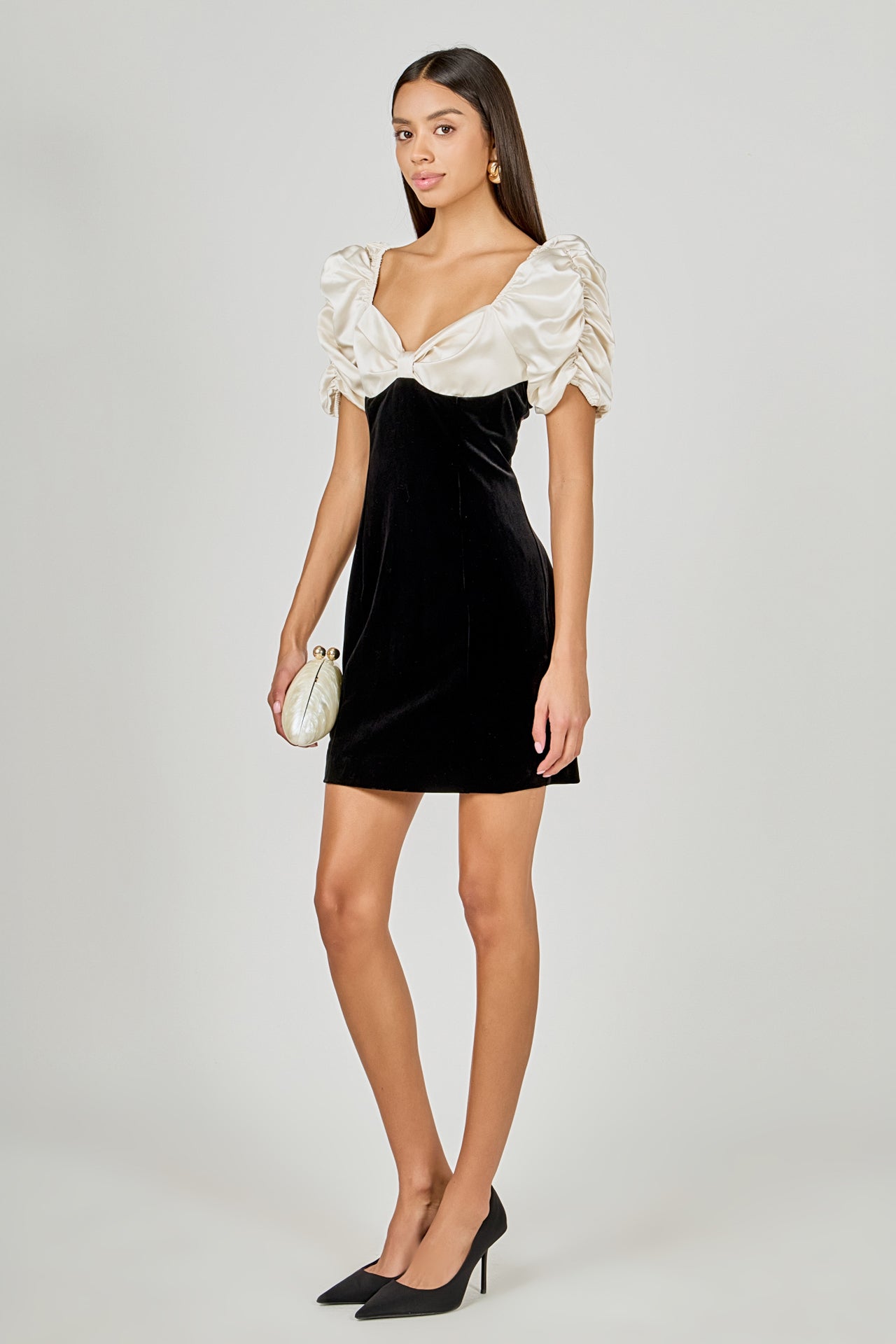ENDLESS ROSE - White Combo Mini Dress - DRESSES available at Objectrare