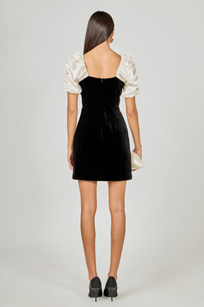 ENDLESS ROSE - White Combo Mini Dress - DRESSES available at Objectrare