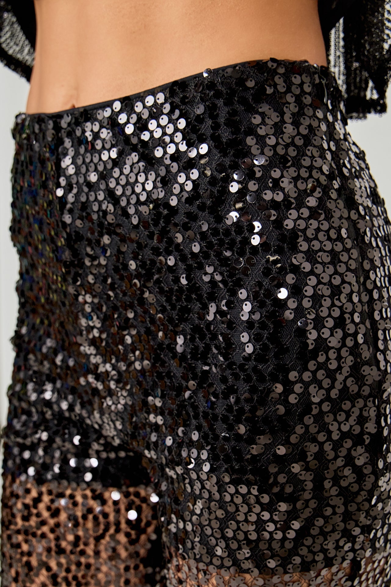 ENDLESS ROSE - Flared Sequins Pants - PANTS available at Objectrare