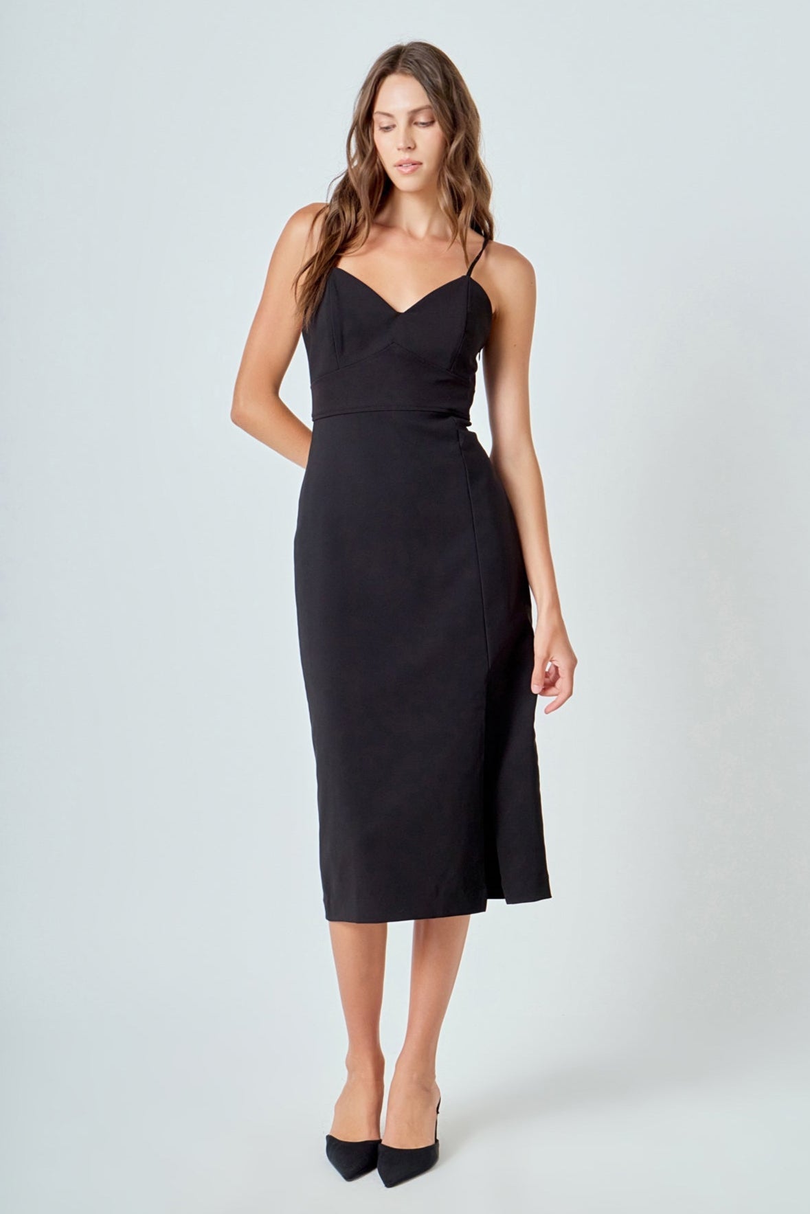 ENDLESS ROSE - Strappy Midi Pencil Dress - DRESSES available at Objectrare