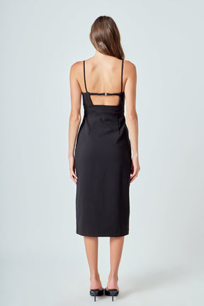 ENDLESS ROSE - Strappy Midi Pencil Dress - DRESSES available at Objectrare