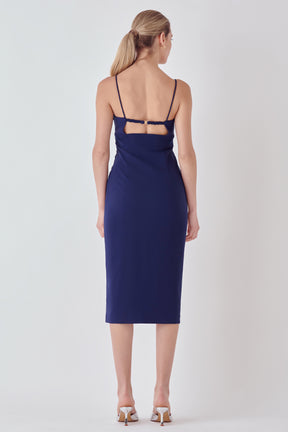 ENDLESS ROSE - Strappy Midi Pencil Dress - DRESSES available at Objectrare