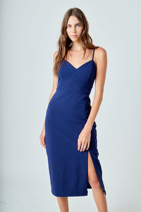 ENDLESS ROSE - Strappy Midi Pencil Dress - DRESSES available at Objectrare