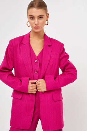 ENDLESS ROSE - Endless Rose - Linen Blazer - BLAZERS available at Objectrare