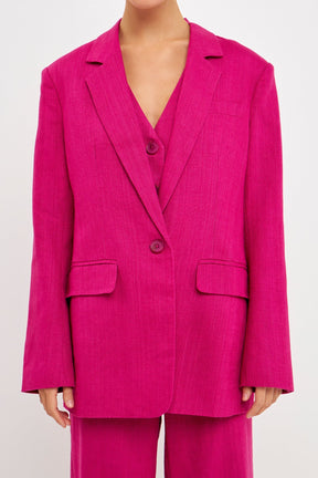 ENDLESS ROSE - Endless Rose - Linen Blazer - BLAZERS available at Objectrare