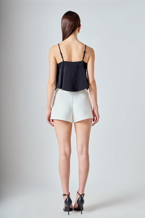 ENDLESS ROSE - Corsage Bow Flowy Top - TOPS available at Objectrare
