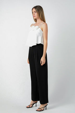 ENDLESS ROSE - Corsage Bow Flowy Top - TOPS available at Objectrare