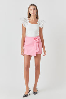 ENDLESS ROSE - Corsage Mini Skirt - SKIRTS available at Objectrare