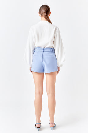 ENDLESS ROSE - Corsage Blouson Collared Top - TOPS available at Objectrare
